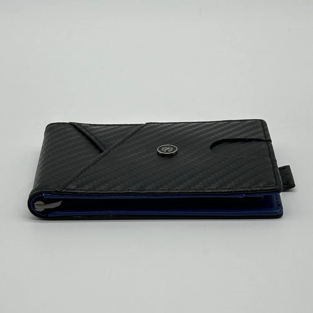 Suavell Ocean Stone Pilot Leather Slim Bi-Fold Wallet for Men RFID Money Clip